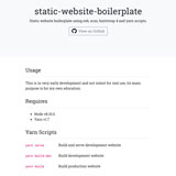 Static website boilerplate screenshot